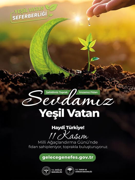 Kayseri'de 11 Kasım Millî Ağaçlandırma Günü'nde 