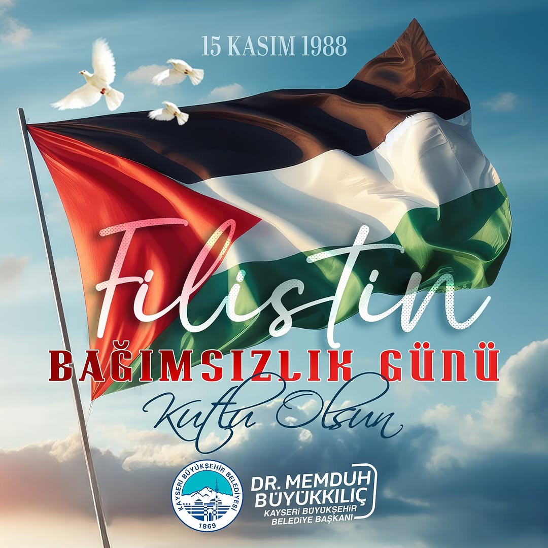 Kayseri Büyükşehir Belediyesi Filistin Bağımsızlık Günü'nü Kutladı