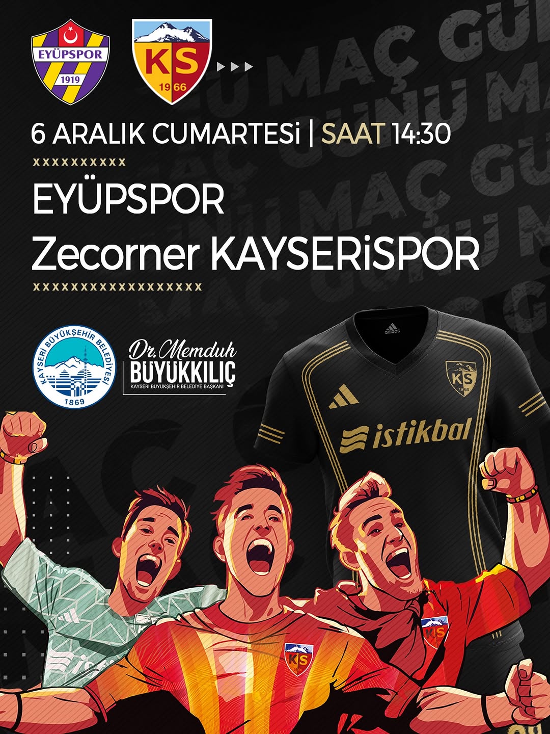 Kayserispor, Eyüpspor Karşılaşmasına Hazır