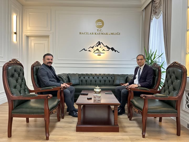 Kayseri İl Sağlık Müdürü Dr. Mehmet Erşan, Hacılar Kaymakamı Cüneyt Caner'i Ziyaret Etti