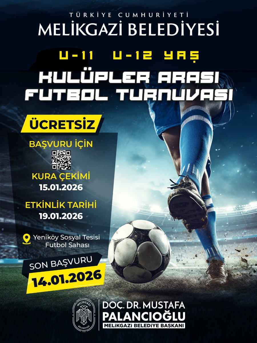 Melikgazi Belediyesi Futbol Turnuvası Başvuruları Başladı