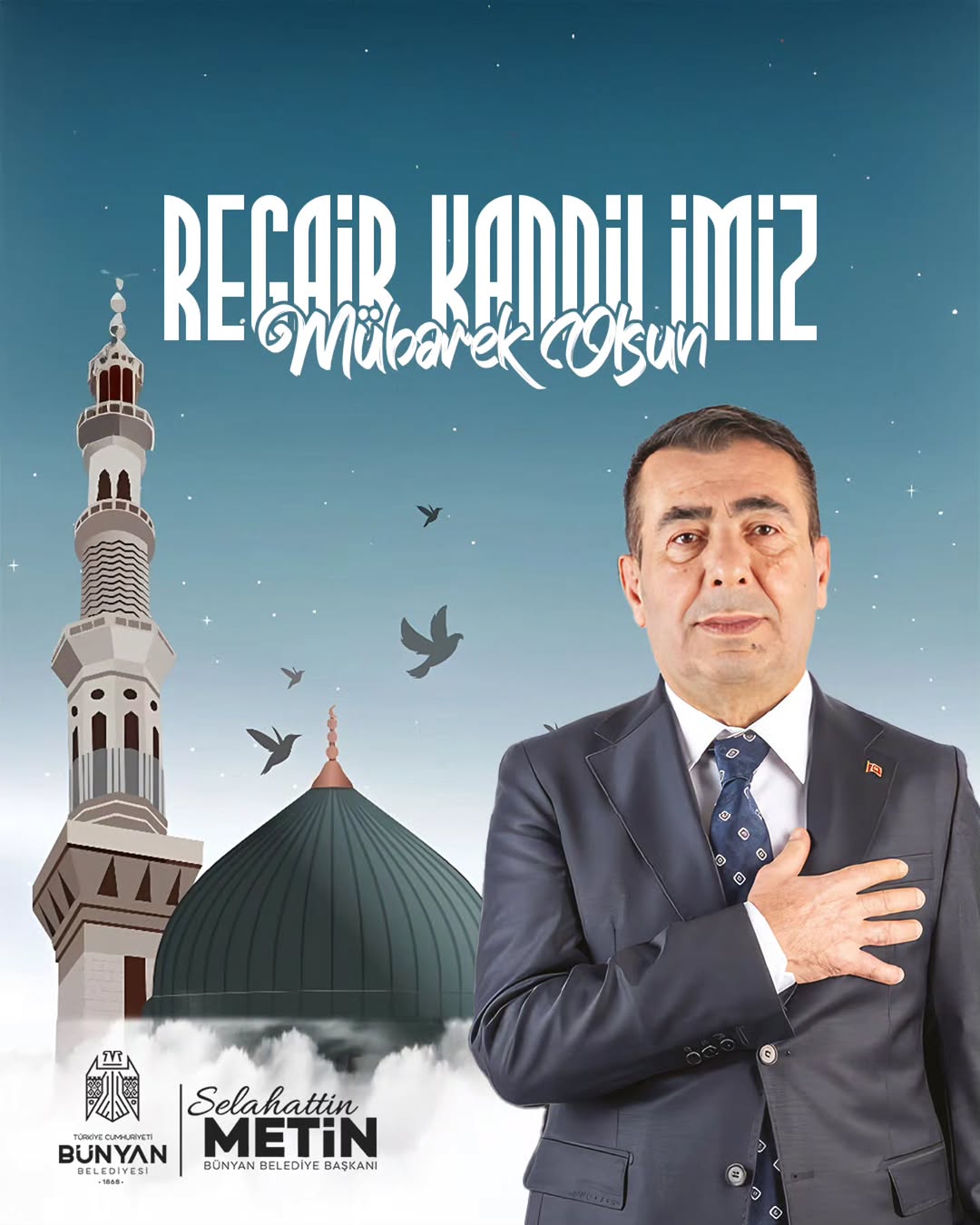 Bünyan Belediyesi Regaip Kandili Mesajı Yayımladı