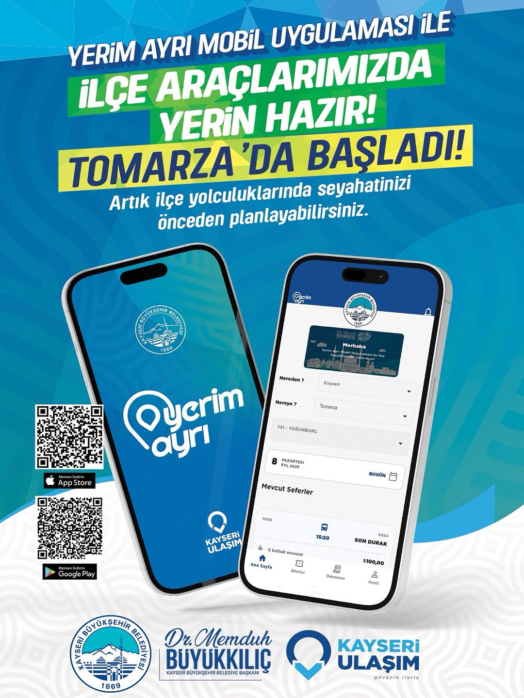 Kayseri'de Toplu Ulaşımda Dijital Dönüşüm: Tomarza'da