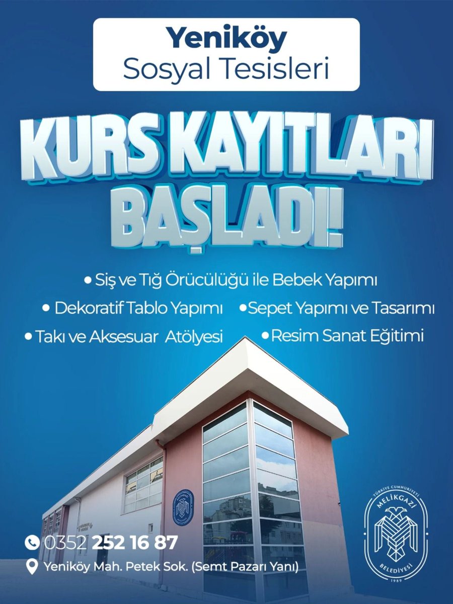 Melikgazi Belediyesi'nden Ücretsiz ve Sertifikalı Kurs Fırsatı