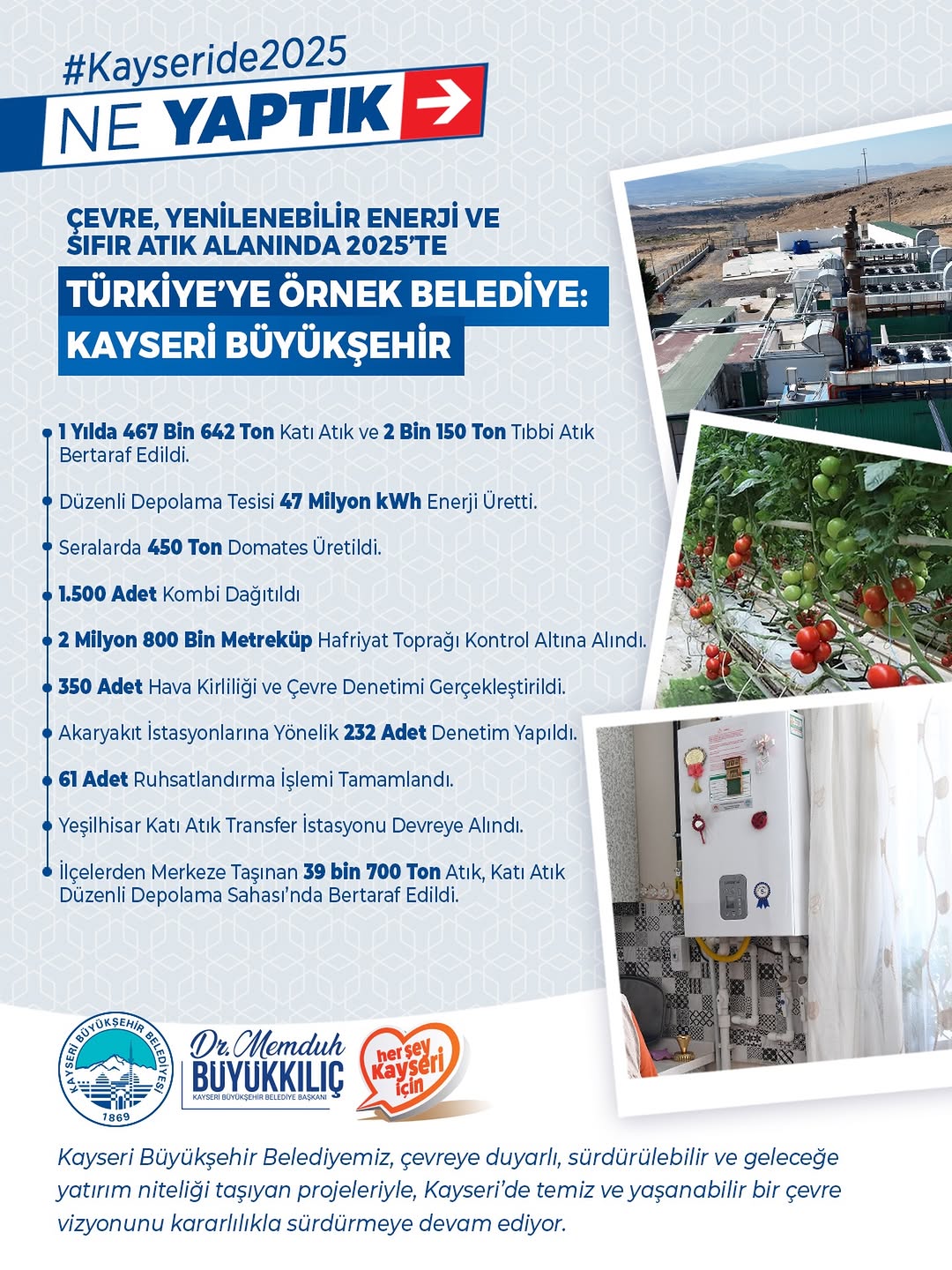 Kayseri Büyükşehir Belediyesi'nden İklim Değişikliği ve Sıfır Atık Hamlesi