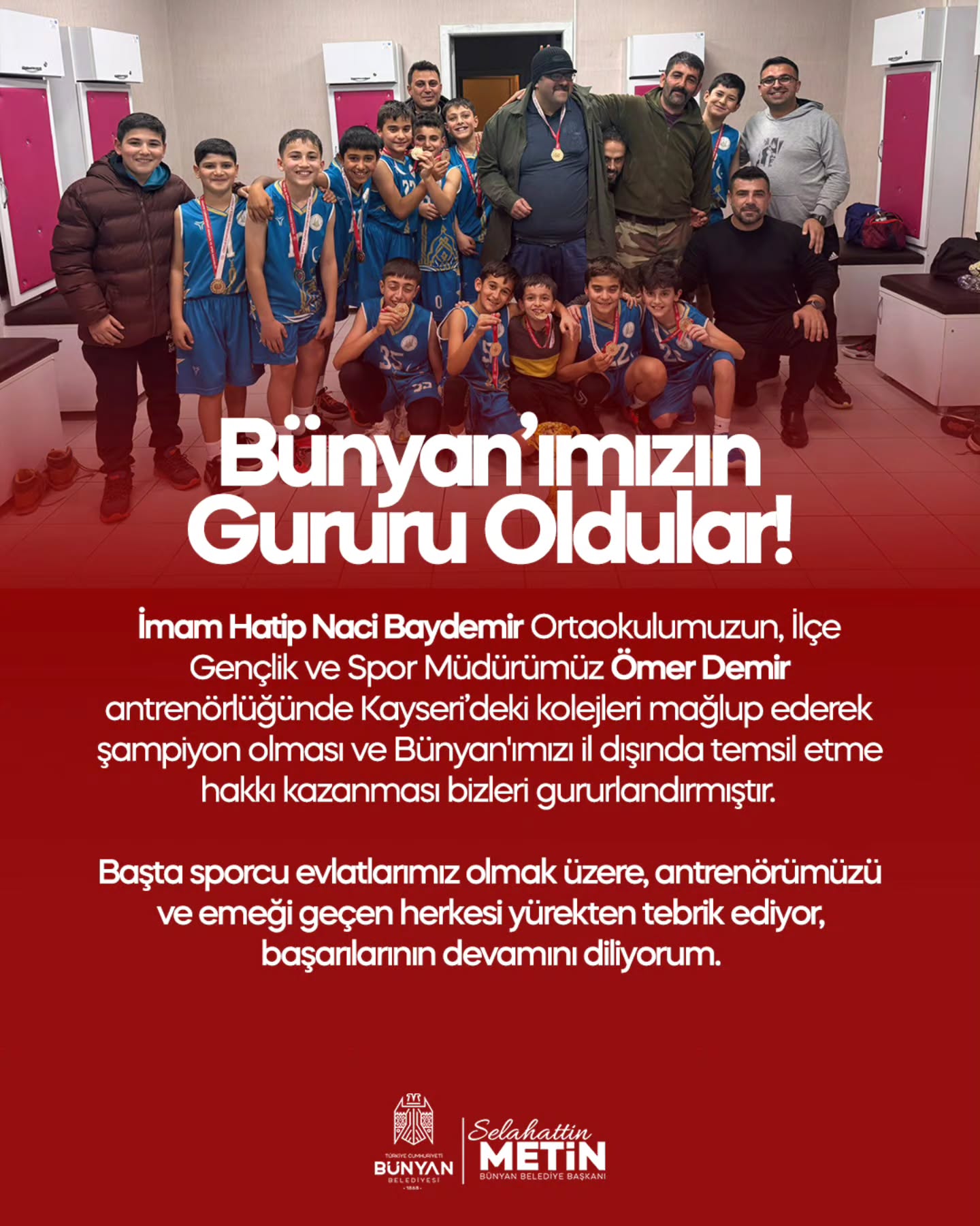 Bünyanlı Genç Sporcular Kayseri'de Şampiyon Oldu