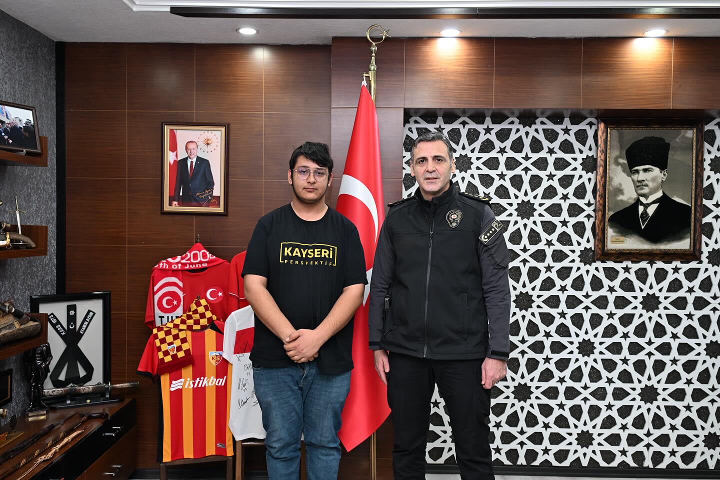 Kayseri Emniyet Müdürü Medya Temsilcisini Ağırladı