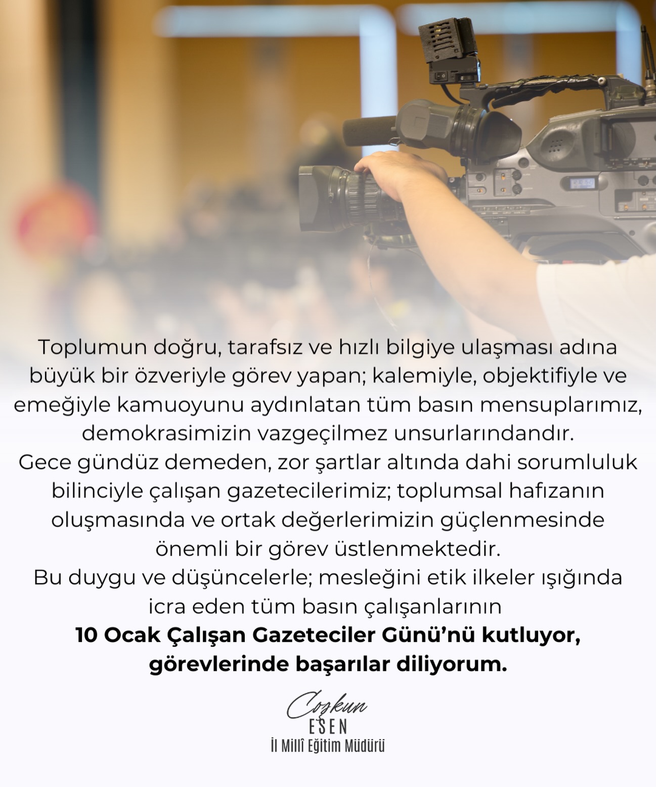 10 Ocak Çalışan Gazeteciler Günü Kutlandı