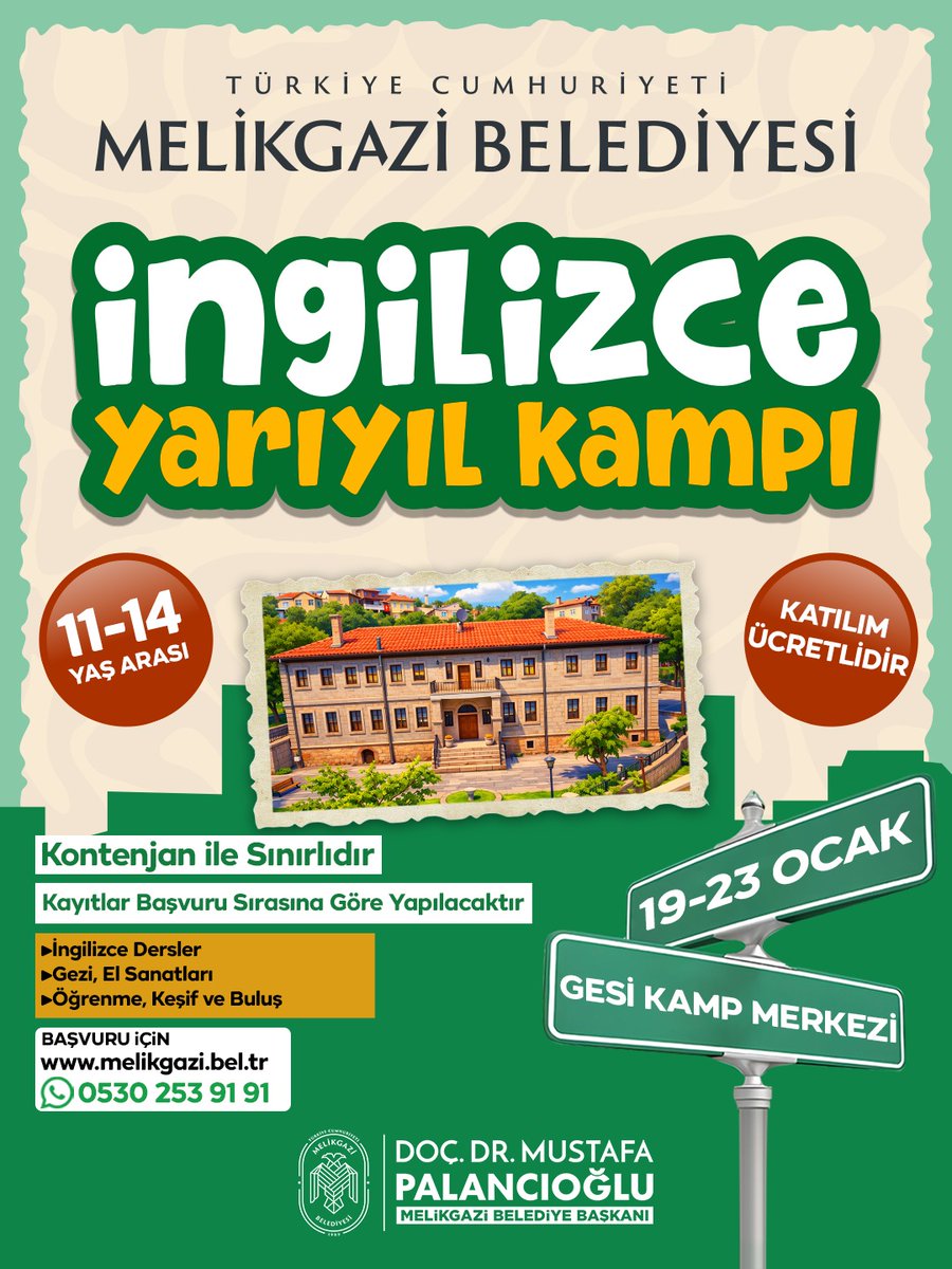 Kayseri'de Gençler İçin İngilizce Yarıyıl Kampı Başlıyor