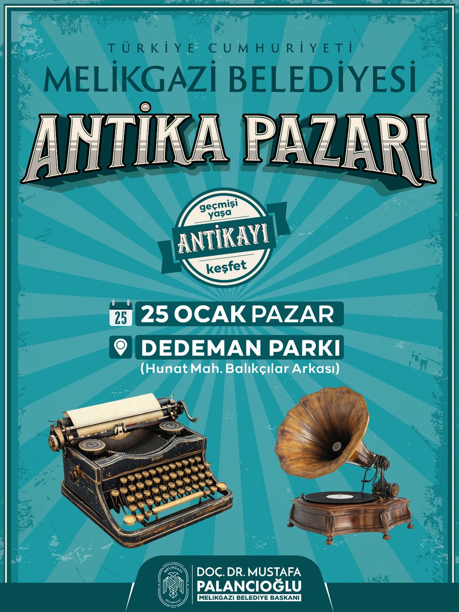 Melikgazi'de Antika Tutkunlarını Buluşturacak Özel Pazar