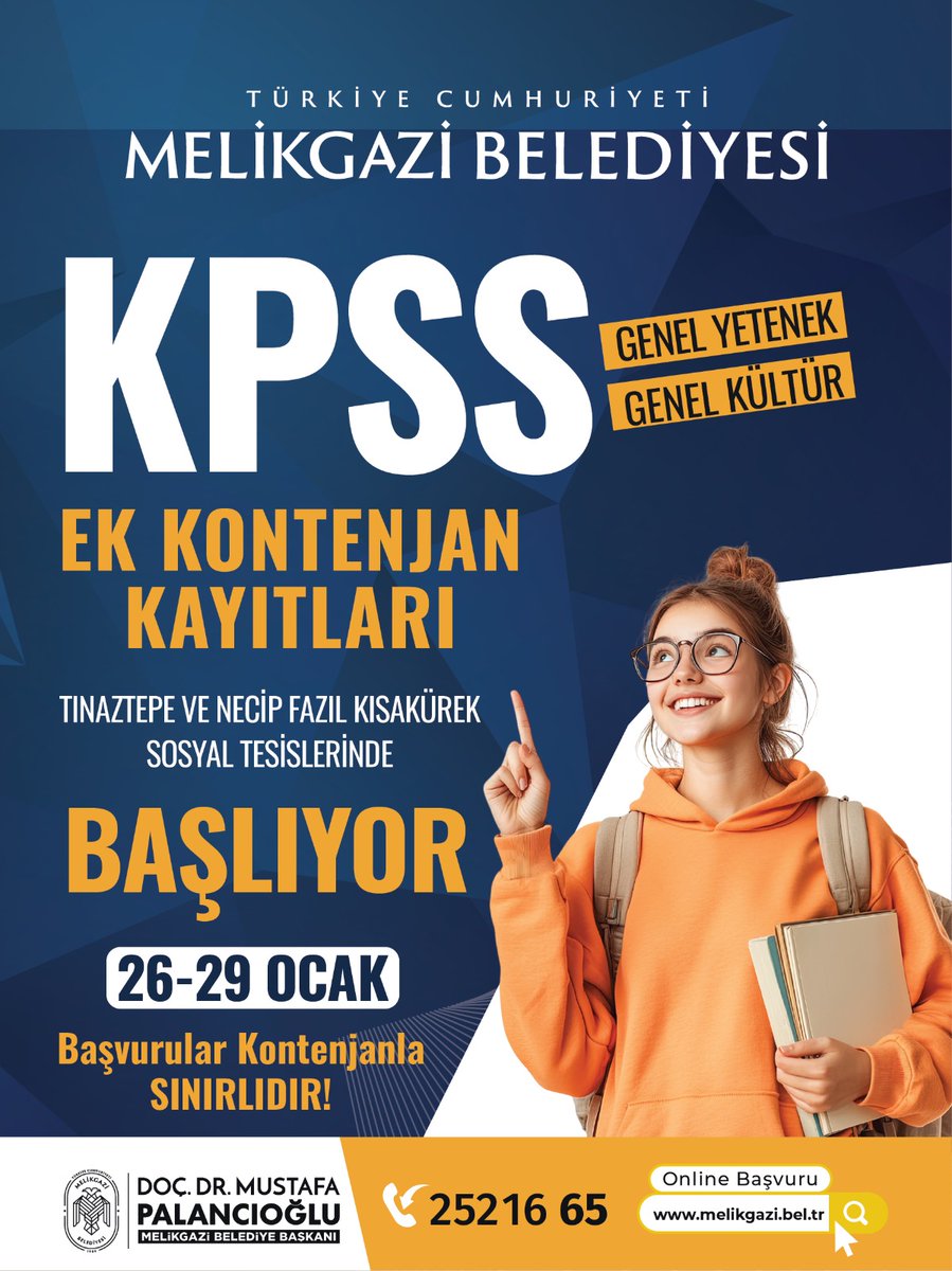 Melikgazi Belediyesi KPSS Kursları İçin Ek Kontenjan Açıyor