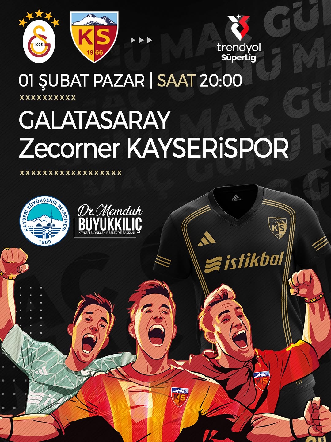 Kayserispor, Süper Lig'de Galatasaray ile Zorlu Mücadeleye Hazırlanıyor