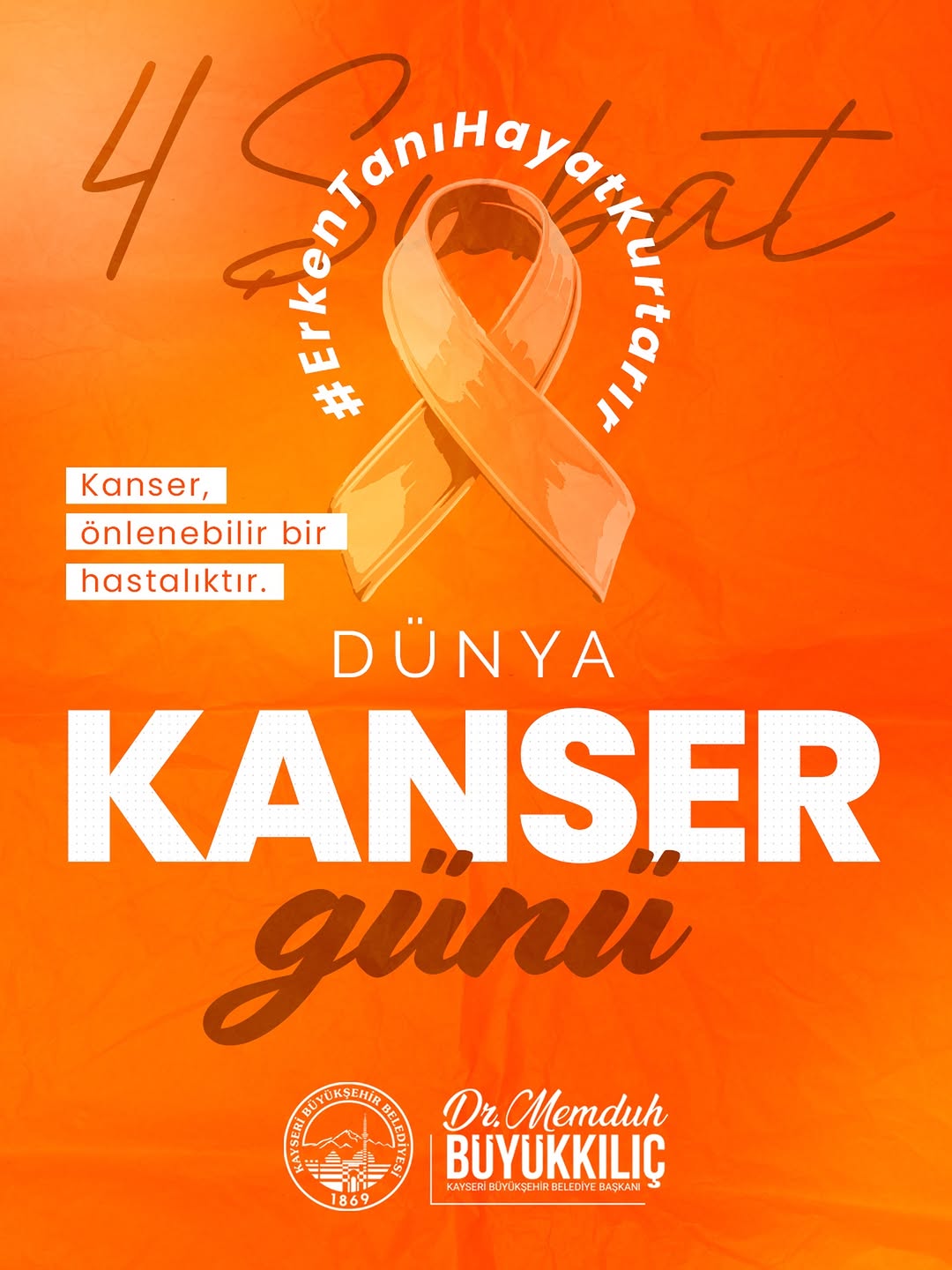 Kayseri'de Dünya Kanser Günü'nde Erken Teşhis Vurgusu