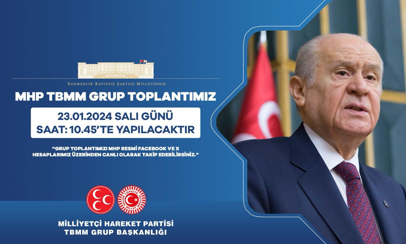 MHP Kayseri İl Başkanlığı'ndan Milletvekilleri ve Parti Üyelerini Bir Araya Getirecek TBMM Grup Toplantısı Duyurusu