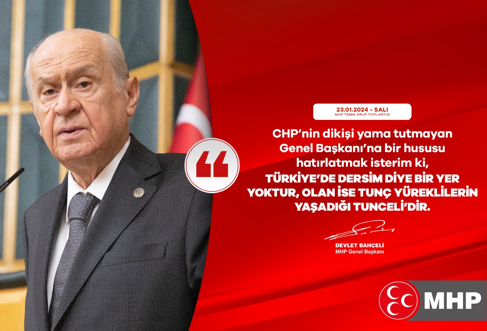 MHP Kayseri İl Başkanlığı'nın Dersim açıklamasına tepki