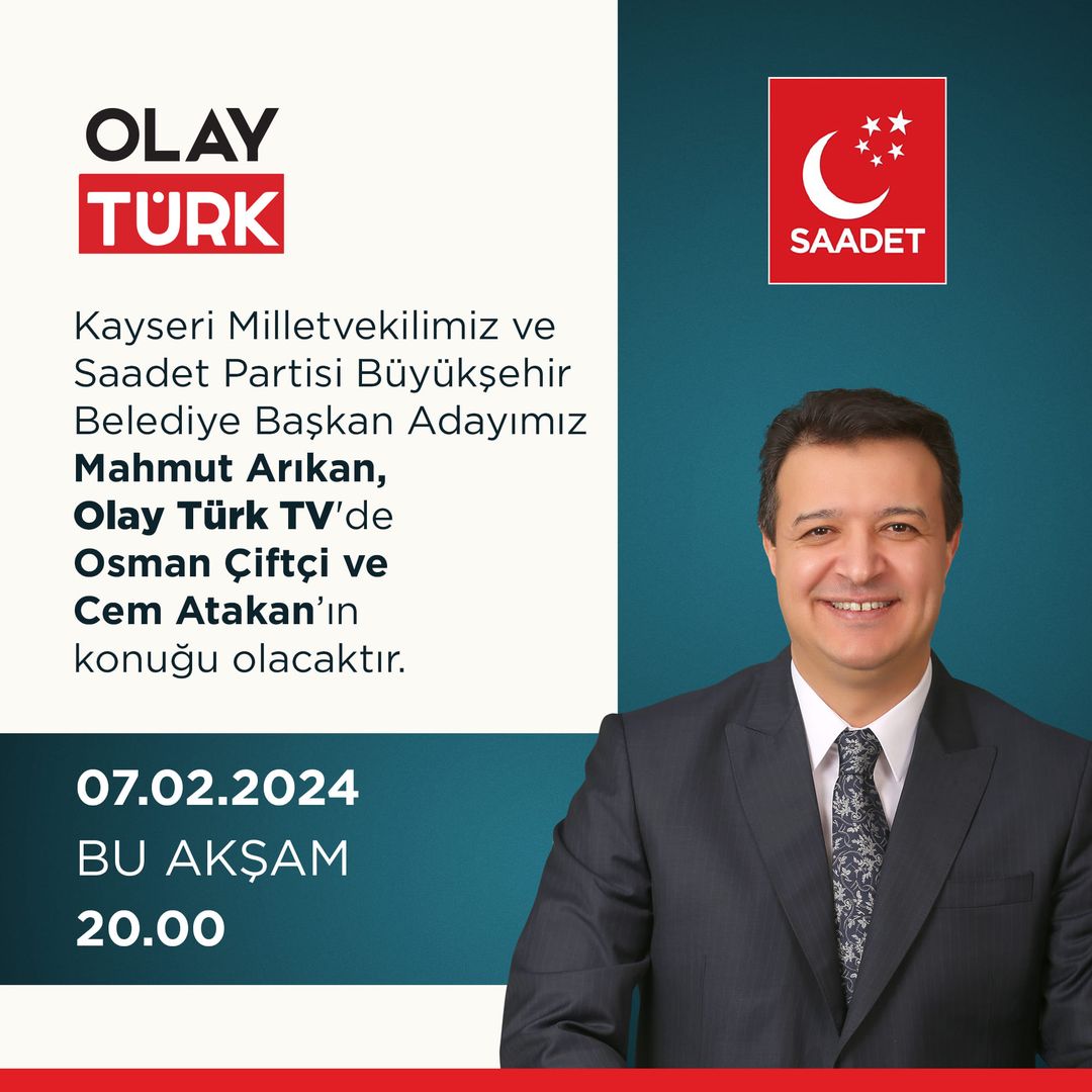 Bağımsız Milletvekili Mahmut Arıkan, Olay Türk TV'nin 
