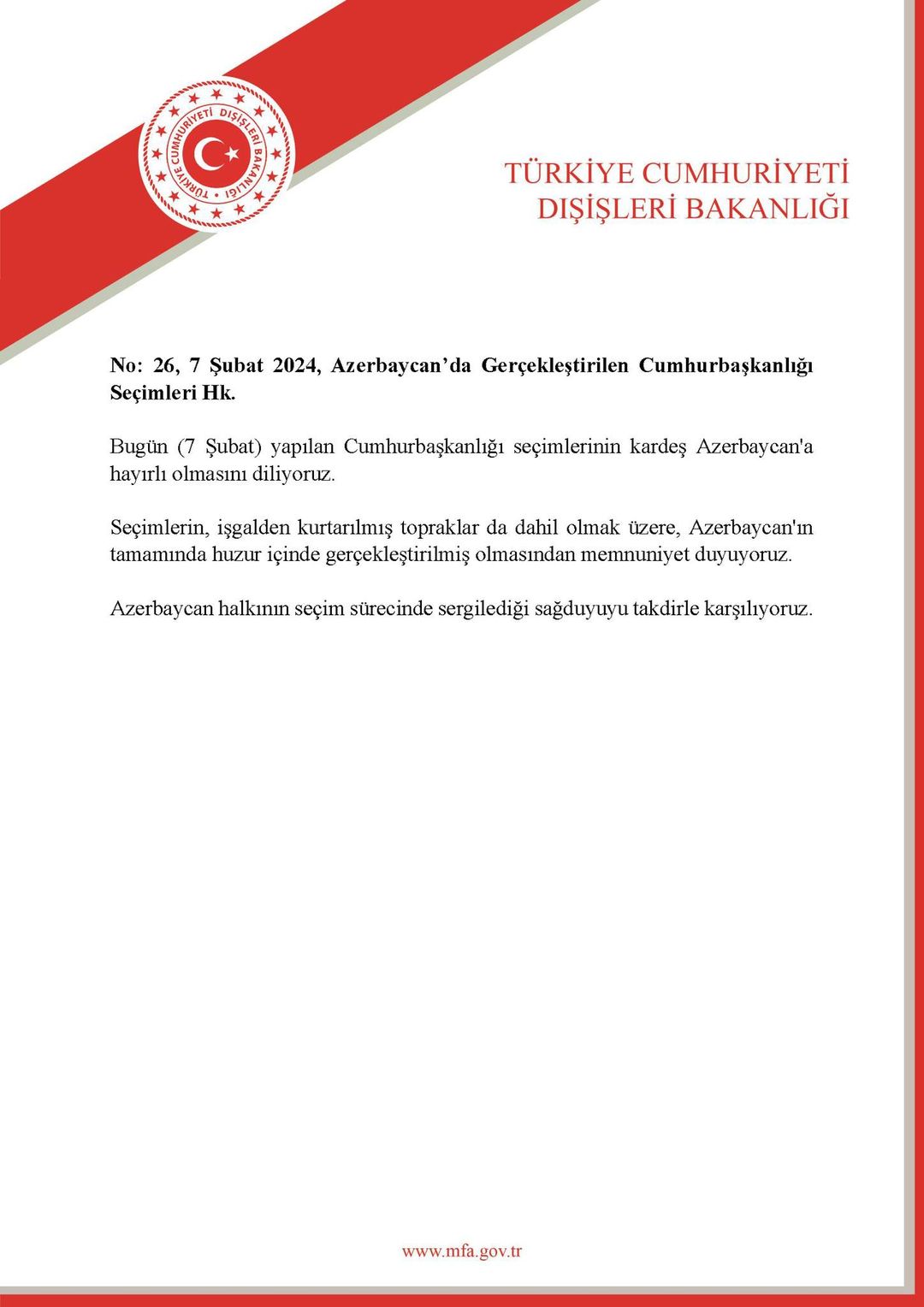 Azerbaycan'da Yapılan Cumhurbaşkanlığı Seçimleri Ülkenin İstikrarına Katkı Sunuyor