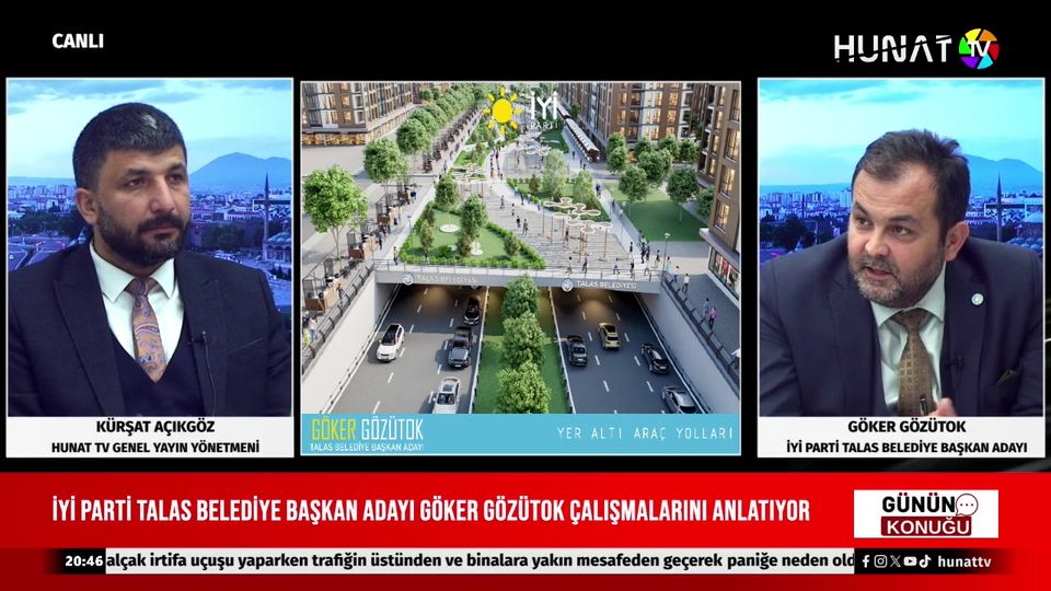 İYİ Parti'nin Talas Belediye Başkan Adayı Göker Gözütok, Hunat TV'de Günün Konuğu!