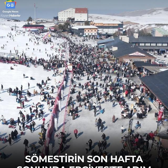 Erciyes Kayak Merkezi, Sömestir Tatilinin Son Hafta Sonunda Ziyaretçi Akınına Uğradı