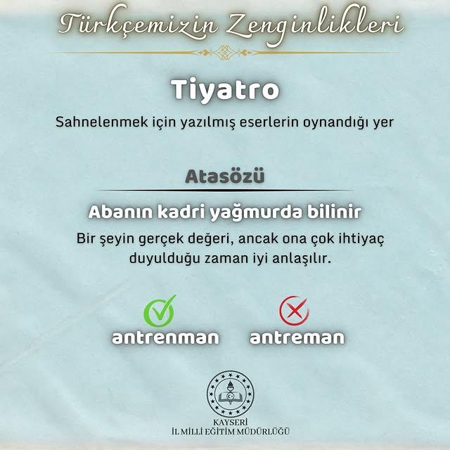 Kayseri'de Dünya Tiyatrolar Günü Coşkuyla Kutlandı