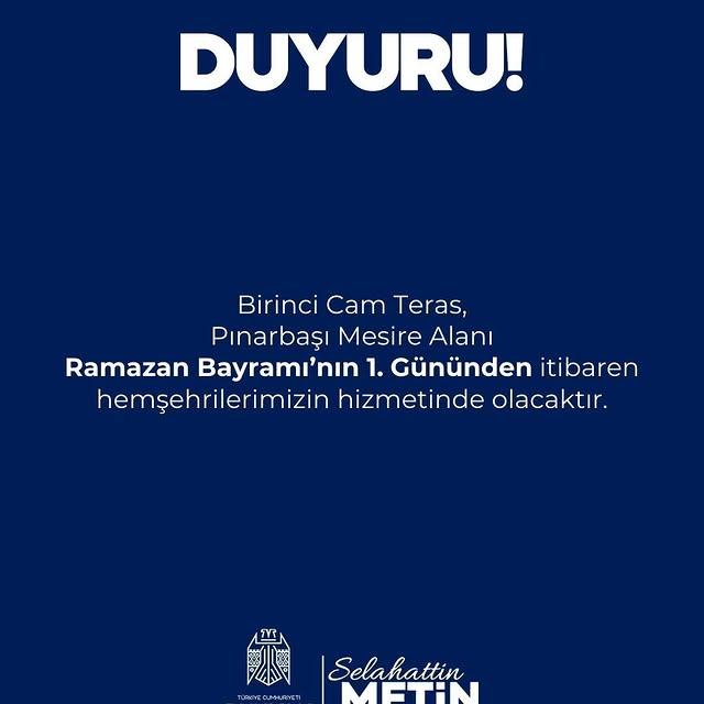 Bünyan'da Yeni Soluk: Birinci Cam Teras Pınarbaşı Mesire Alanı Açılıyor