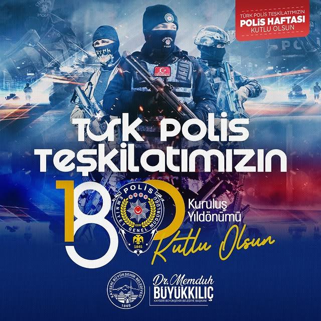 Türk Polis Teşkilatı 180 Yaşında: Kayseri'de Kutlamalar Başladı