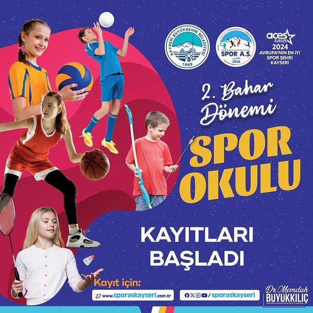 Kayseri'de Bahar Dönemi Spor Okulları Kayıtları Başladı