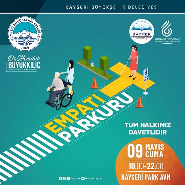 Kayseri Park AVM'de Empati Parkuru ile Farkındalık Etkinliği
