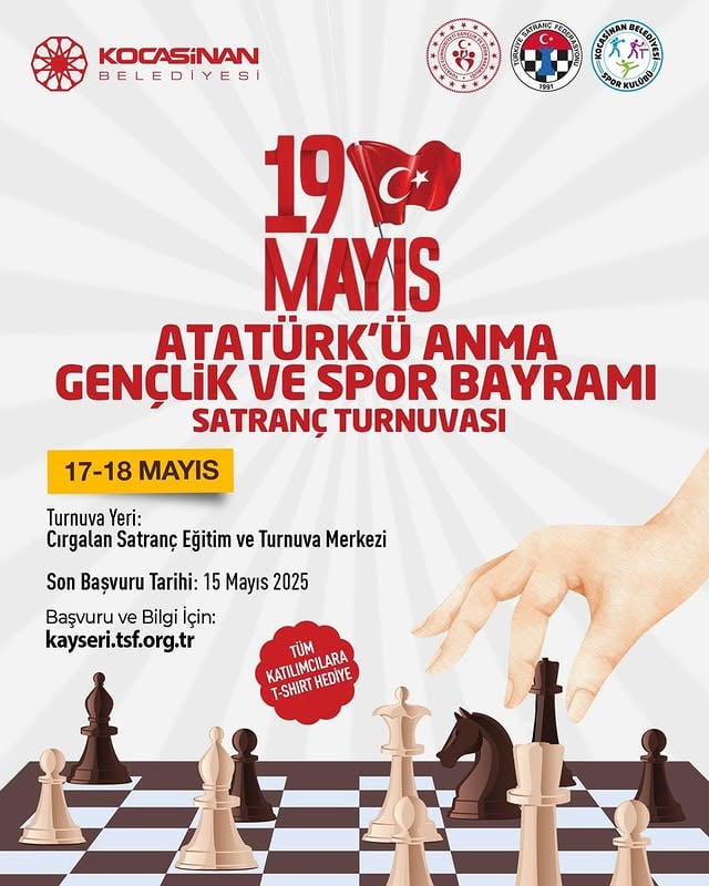 Kayseri'de Gençleri Bir Araya Getirecek Atatürk Satranç Turnuvası Başladı