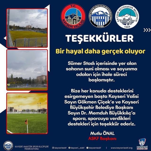 Kayseri'de Yeni Spor Tesisi Açıldı: Şehir Spor Altyapısına Yatırım Devam Ediyor