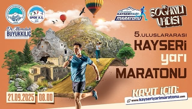 Kayseri'de Uluslararası Yarı Maraton Soğanlı Vadisi'nde Düzenlenecek