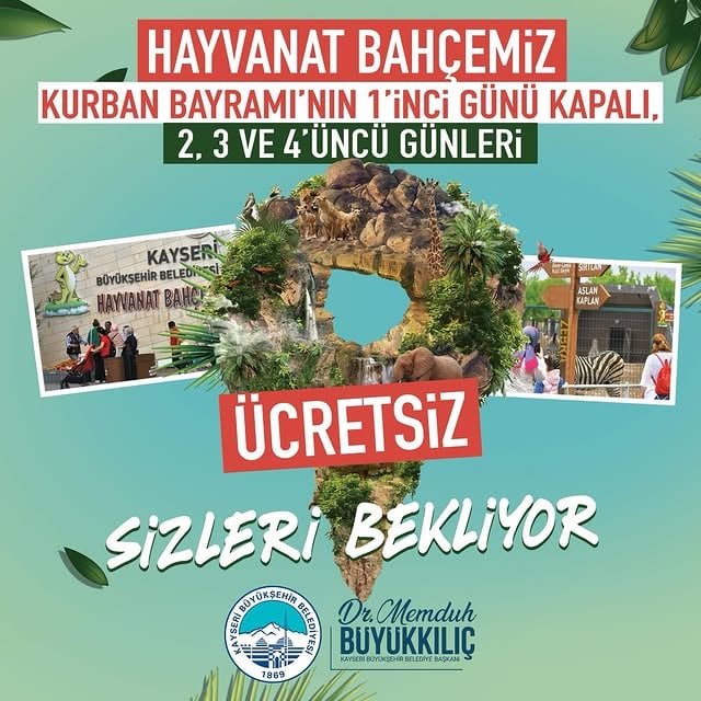 Kayseri Büyükşehir Belediyesi Kurban Bayramı'nda Anadolu Harikalar Diyarı'nı Ücretsiz Açıyor