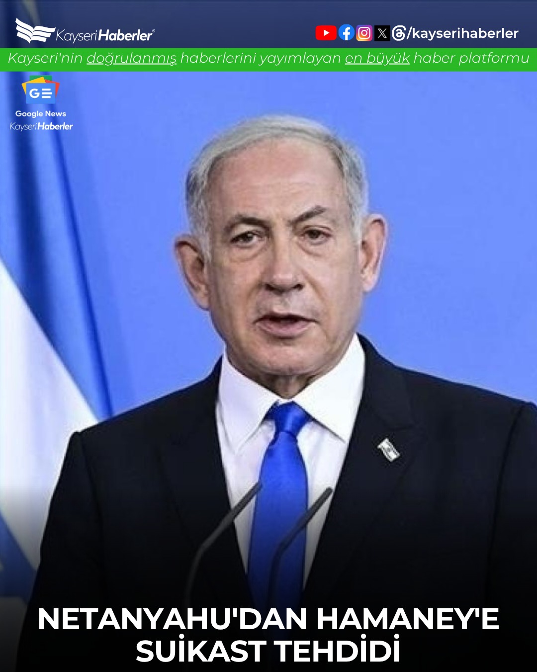 Netanyahu'dan İran Lideri Hamaney'e Suikast Tehdidi