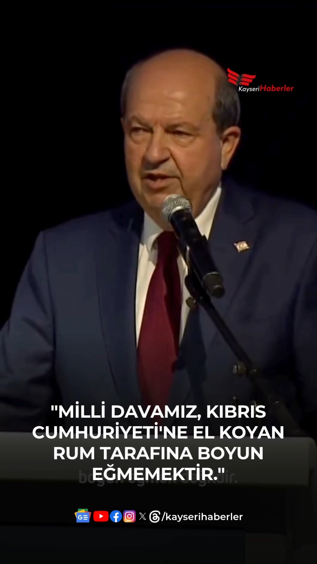 KKTC Cumhurbaşkanı Tatar: Milli Dava, Kıbrıs Türkü'nün Özgürlüğü ve Egemenliğidir