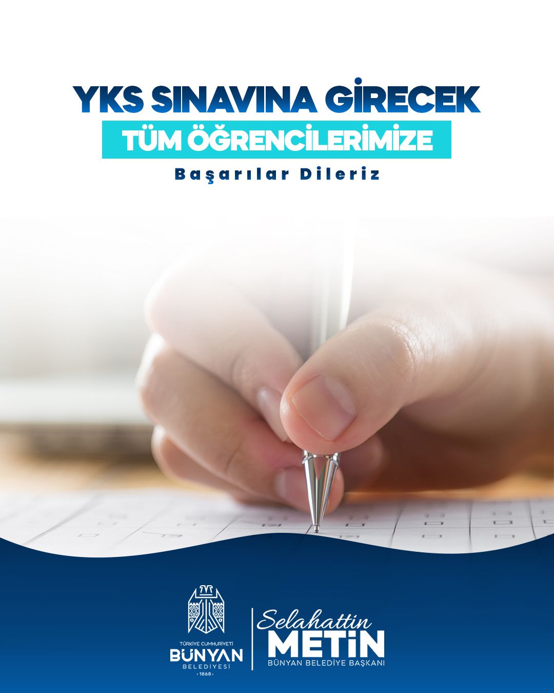 Bünyan Belediyesi YKS Sınavı İçin Öğrencilere Destek ve Başarı Dilekleri