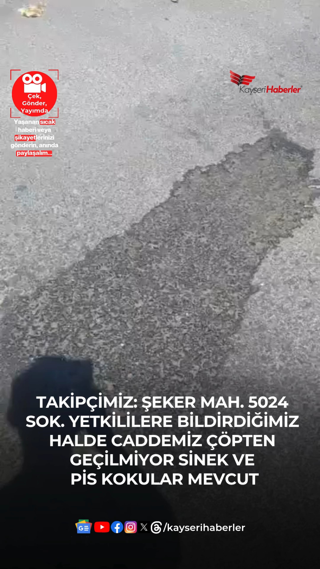 Kayseri Şeker Mahallesi'nde Çöp Sorunu Vatandaşları Tedirgin Ediyor