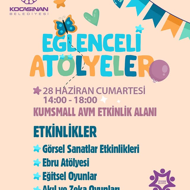 Kocasinan Belediyesi'nden Çocuklara Eğlenceli Atölyeler