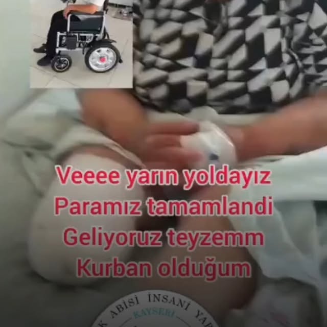 Kayseri'de Depremzede Teyzeye Akülü Araç Desteği