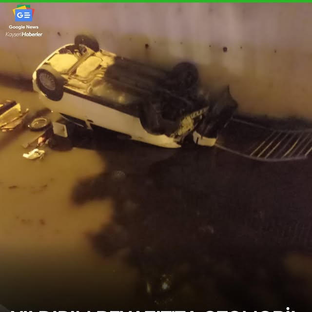 Kayseri'de Otomobil Kanala Düştü: 1 Yaralı
