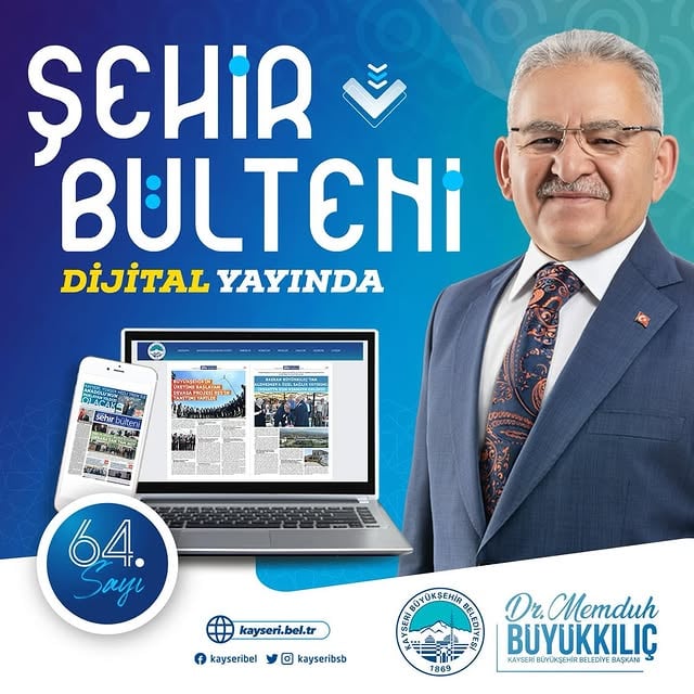 Kayseri Büyükşehir Belediyesi Şehir Bülteni Yeni Sayısı Yayınlandı