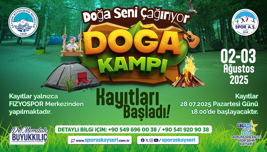 Kayseri'de Doğa Kampı Heyecanı Başlıyor: Çocuklar İçin Ücretsiz!