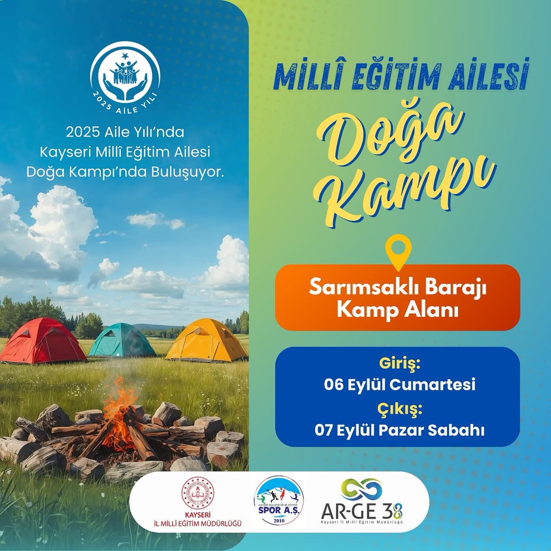 Kayseri Millî Eğitim Ailesi, 2025 Aile Yılı'nda Doğayla Buluşuyor