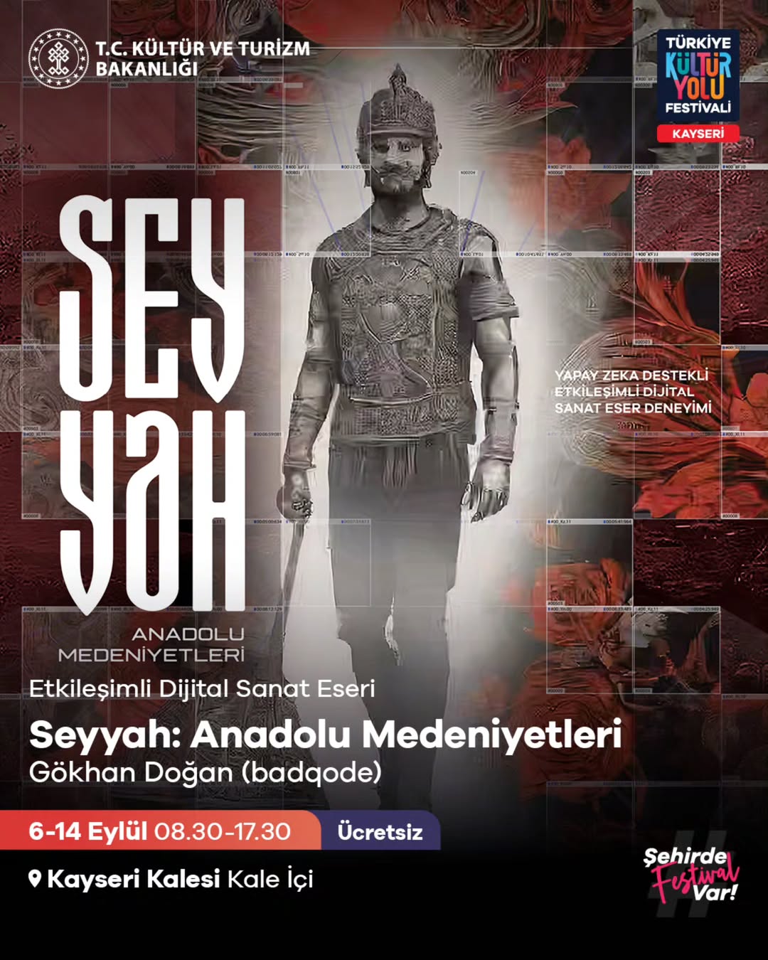 Kayseri Kalesi'nde Anadolu Medeniyetleri Sanatıyla Buluşuyor