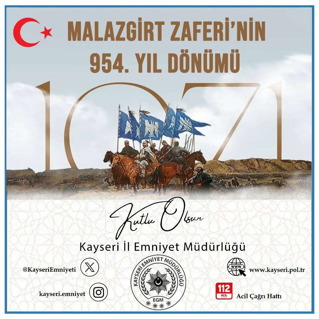 Malazgirt Zaferi'nin 954. Yıl Dönümü Kayseri'de Kutlandı