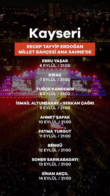Kayseri'de 9 Gün Suren Ücretsiz Müzik Festivali Başlıyor