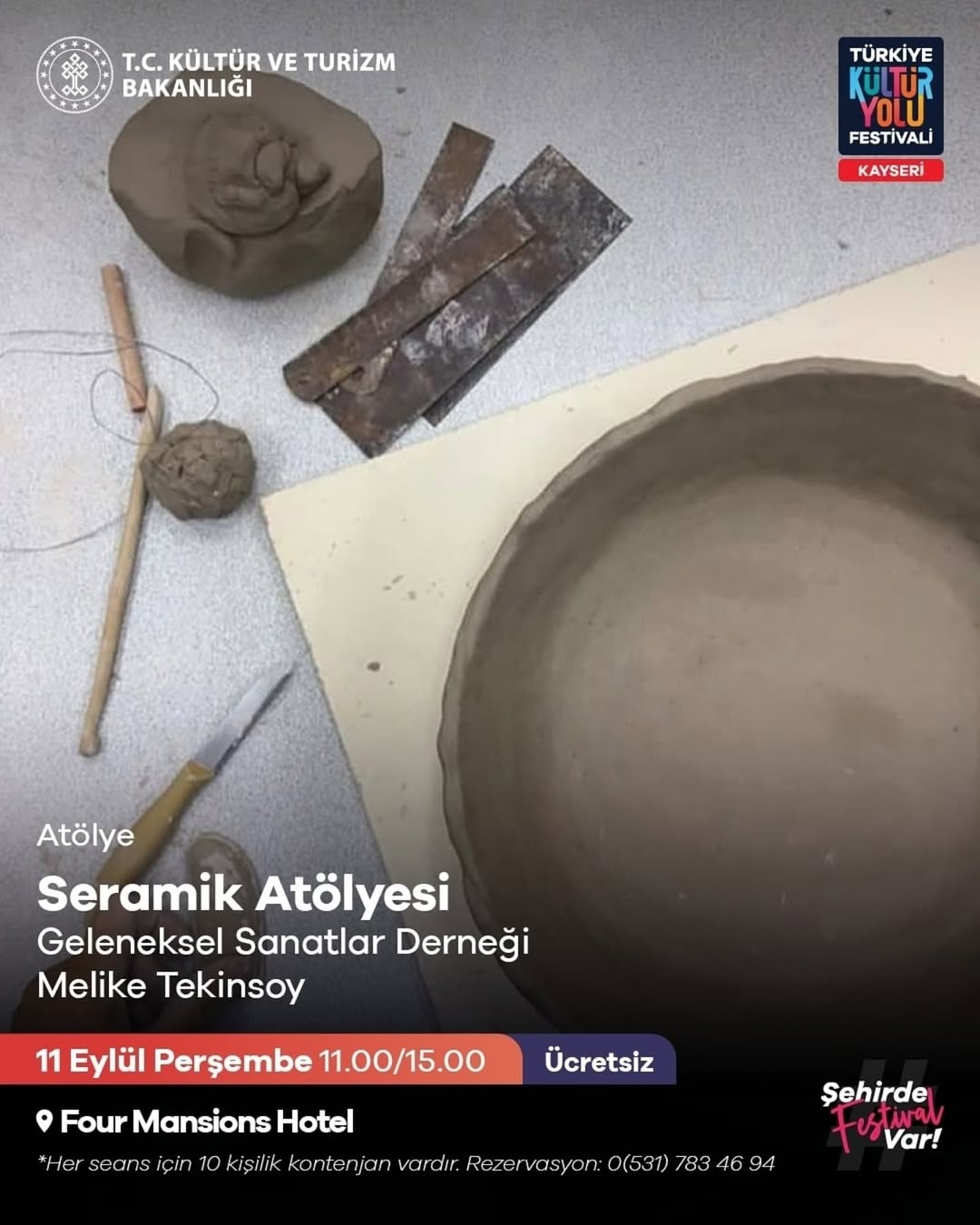 Kayseri'de El Sanatları Festivali: Ücretsiz Atölyelerle Eğlence Dolu Bir Şenlik