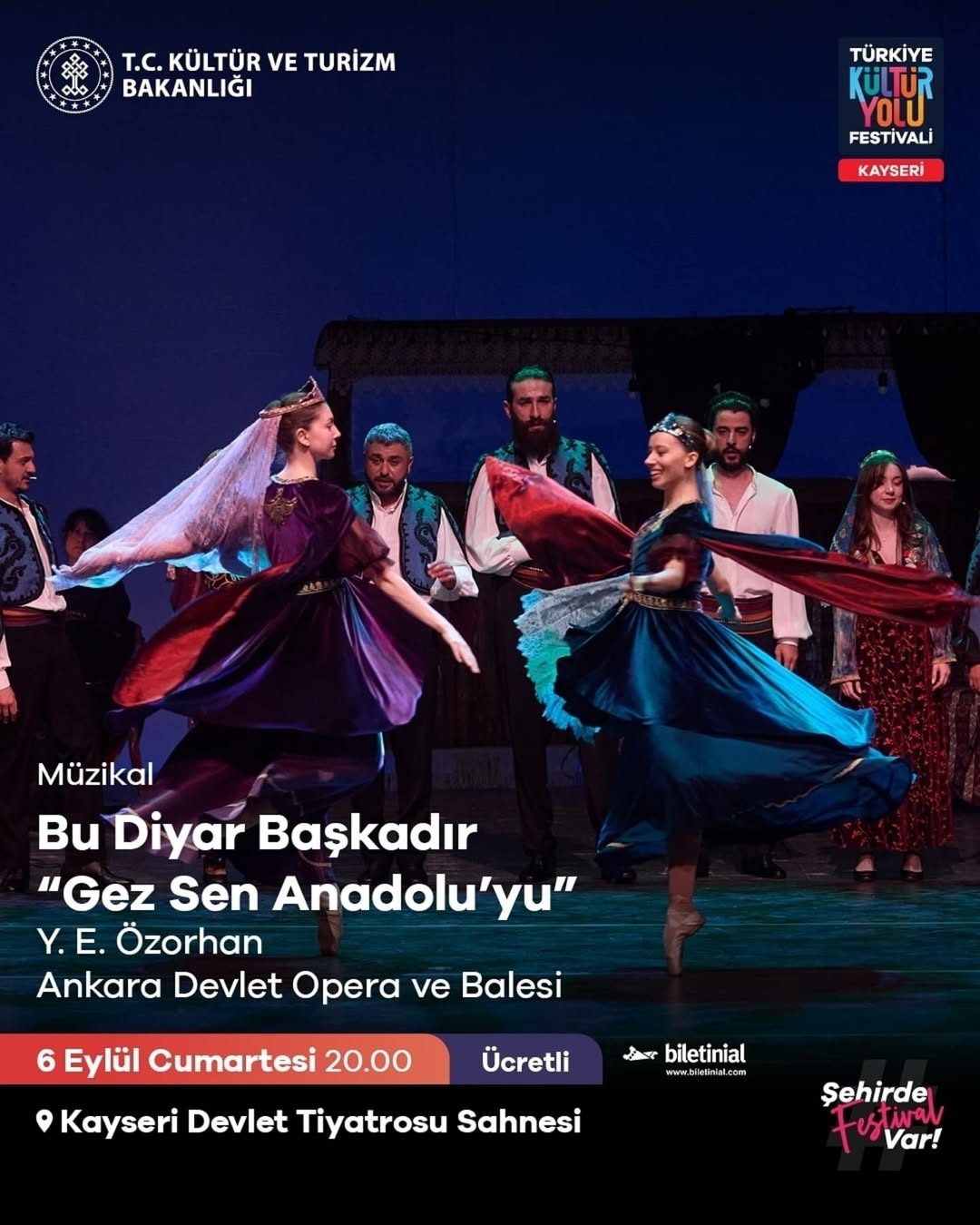 Kayseri Kültür Yolu Festivali: Opera, Bale ve Müzikal Lezzetleri Bir Arada