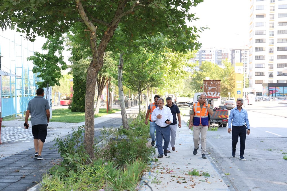 Talas Belediyesi Bahçelievler Mahallesi'nde Uygulama Çalışmalarını Yerinde İnceledi