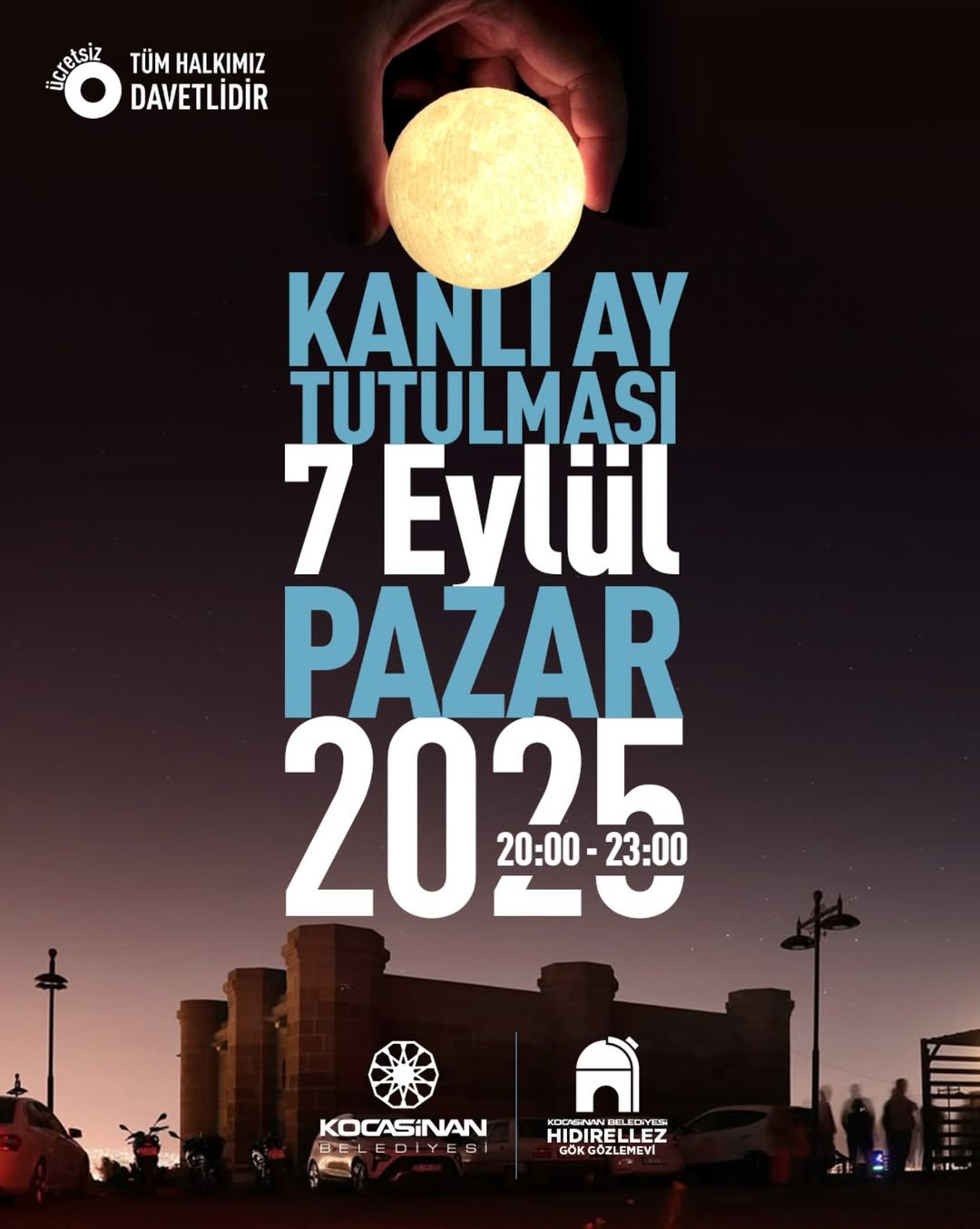 Kayseri'de Kanlı Ay Tutulması Gözlemi İçin Kocasinan Belediyesi Davet