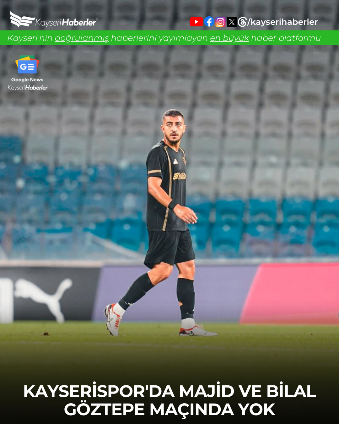 Kayserispor'da 2 Oyuncu Göztepe Maçında Forma Giyemeyecek